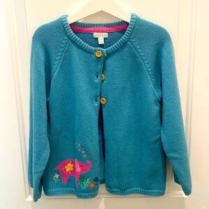 NWT-Jojomaman Bebe elephant cardigan-size 5-6yrs 100%cotton